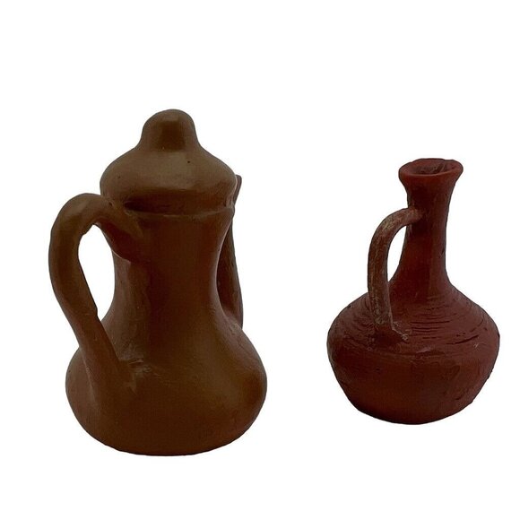 Vintage Fontanini Potter Pitchers Pair Accessory 1999 - Picture 3 of 9